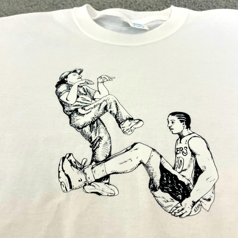 Paris Olympics Trash Breakdancer Raygun Kangaroo Hop Ty Lue NBA Lakers White Tee